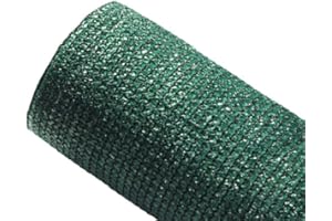 MAILLESTORE Brise-Vue 80% - Vert/Noir - 95gr/m² - sans Boutonnières Vert/Noir 1m x 10m