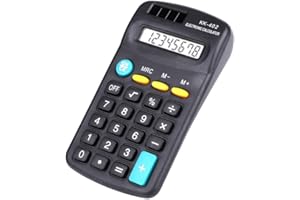 ZOREI Mini Calculatrice de poche, Calculatrice de table, affichage avec 8 chiffres, double alimentation