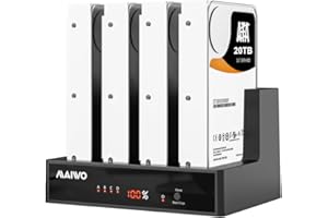 MAIWO 4 Bay Hard Drive Duplicator Dock for 2.5" & 3.5" SATA SSD HDD,SATA Offline Cloner/Duplicator with Indicator Light,80TB(4x20TB) Storage Expansion