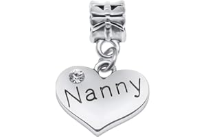 JEWELLERY HUT Message Pendant Charm for Charm Bracelets - 28 Options to Choose From Women's Girls Jewellery