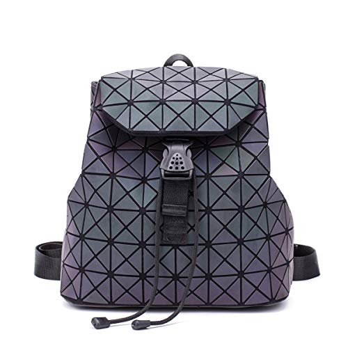 Preisvergleich Produktbild Neuer leuchtender Rucksackpeelingschultasche Geometrie-Rautenrucksack faltender Handtaschenrucksackrucksackrucksack im Freien (Rucksack 4)