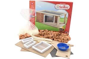 TEIFOC GERMANY teifoc 5220 - Casetta da giardino, 135 componenti, kit creativo in materiali naturali, kit fai da te, giocattolo da costruzione per bambini dai 6 anni in su