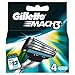 Gillette Mach 3 Manual Razor Blades - Pack of 4