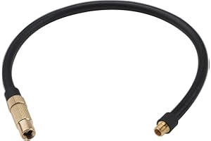 TINSHOW 2-in-1 Schrader Presta Valve Adapter 40cm/15.7in Bike Pump Inflator Adaptor Extension Tube Hose for Portable Air Compressors Car Bike Bicycle Motorcycle Tyre Air Pump Inflator Replacement Hose