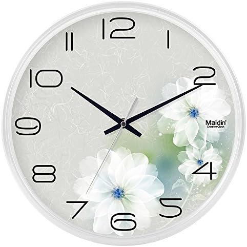 TIANT UK- Modern creative silent digital wall clock for bedroom living room ( Color : White , Size : 10 inch )