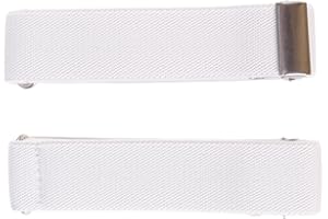 HEALLILY Shirt Sleeve Holders Adjustable Armband Anti Slip Arm Sleeve Shirt Stay Stretch for Women Men 2.5cm (White)