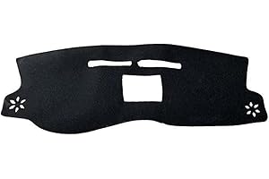 WEFOLCC pour Dacia pour Sandero pour Stepway II 2 RS 2013-2020 Couverture Tableau Bord Voiture Tapis Tableau De Bord Coussin Pare-Soleil Tapis Anti-dérapants(Color:Noir,Taille:Left Hand Drive)