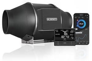 AC Infinity CLOUDLINE T4, cichy wentylator rurowy 100 mm z kontrolerem temperatury, wilgotności, VPD, integracja z aplikacją Wi-Fi, wentylator wentylacyjny i wywiewowy do ogrzewania, chłodzenia i