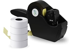Virsus Märkningsmaskin med 8 tecken och siffror med 1 utskriftslinje + 4 rullar med 1 500 etiketter med mått 26 x 12 självhäf