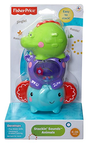 Mattel BGP41 – Fisher-Price Stapelfreunde, 3 niedliche Tiere - 13