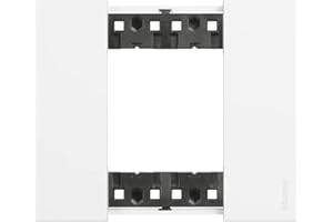 Bticino KA4802KW Light Spot Plate, Living Now Series, Innovative Design with Increased Space for Functions, 2 Modules, White Finish