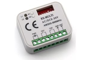 Vidoelettronica® Rx Multi Ricevente Universale 433-900 MHz per Porte e Taparelle Automatiche