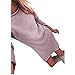 Price comparison product image HEHEMAUD Fashion Women Solid O-Neck Sweater Long Casual Long Sleeve Pullove Dress Pink XL