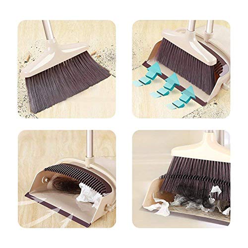 Juego de Escoba y recogedor de Polvo, recogedor de pie Vertical con