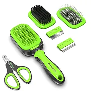 PET DAILY CARE Dog Brush & Cat Brush Pet Grooming Kit Shedding De-matting Slicker Comb For Undercoat Long Short Haired Small Medium Large Dogs Cats and Puppy-Pet Hair Remover Dog Accessories 5 in 1