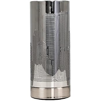 Chrome Touch Bedside Table Lamp with New York Skyline ...