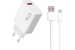 VUMERZY 67W Turbo Chargeur Rapide avec 6A Câble USB C, pour ‌Xiaomi 14 /14T/13 Pro/13 Lite/12X/12/12T/11T/10T/ Redmi Note 15/14 Pro 5g/13/13 5G/12S/12/11S/11/11 Pro+ 5G/10/POCO M6 /M5S/X6/X5/X4 Pro/13 Lite