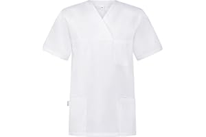 B-well ANGEL Casacca Medico Unisex Divisa Infermiere Uniformi Sanitarie Regular Fit a Manica Corta Scollo V