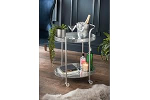 RA-HOMESTORE® New Glorious Glamour Drinks Trolley - Silver - Serve Your Guest With Style