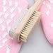 Natural Health Foot Care Pedicure - KingOfHearts™ - Bristle Feet Scrubber and Wooden Handle Pumice Stone Backed Brush, with Pedicure Mask Anti-Slip Moisturizing Soaks Socks - 2 in 1 set - Pink