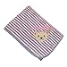 Produktbild Steiff Nicki Babydecke mit Ihrem Wunsch Namen in der abgebildeten Stickschrift bestickt 90 cm x 60 cm grau rosa gestreift Namensdecke barely pink teddy family