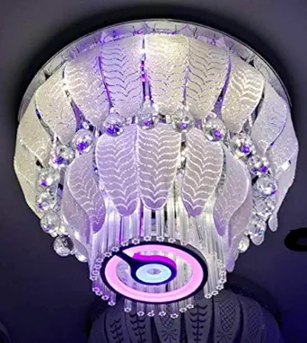 LEd Chandelier (Jhoomar) with Bluetooth Music System USB Connection Free 1 Filament Bulb with Cord Holder Light Fitting