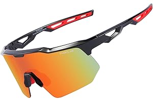 PUKCLAR Cycling Sunglasses for Men Women TR90 Lightweight Frame Mens Bike Sun Glasses with UV400 Protection for Cycling Skiing Driving Motorcycle