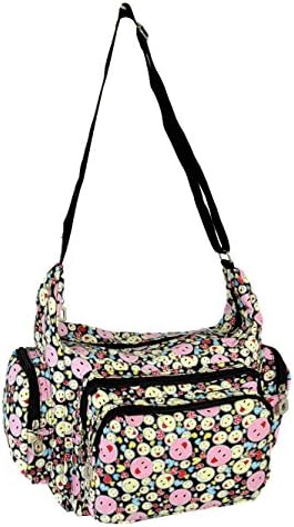 GFM Colourful Cartoon Messenger Shoulder Bag Fits A4 Folder A4 Pads for Gym, Holiday, Travel Changing Bag (6217-SMLYHTS-KL)