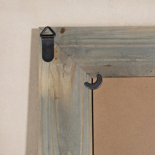 64CM Wandspiegel + Fensterladen + Ablage und Fotorahmen Shabby weiß Holz Spiegel - 5