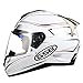 Produktbild LPC Weißer Motorradhelm Vollschutzhelm Für Herren Für Den Outdoor-Sport Offroad-Integralhelm Four Seasons Universal Red and Black Thin Lines Mode (Size : L)