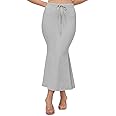 ELLITI Women's Cotton Lycra Blended Full Elastic and Fit Tummy Tucker, Full Leg Cover, Stretchable, Saree Shapewear for Ladies, Petticoat Skirts for Women, Shape Wear Dress for Sari Silhouette Shaper
