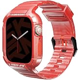 Skinarma Apple Watch 44mm ve 45mm ile Uyumlu SkinArma Saido Sert PC Kasa Koruyuculu Silikon Kordon