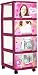 Produktbild Curver 221528 Violetta Aufbewahrungsturm mit 4 Schubladen, Größe A4, 10 l, Polypropylen, 26,4 x 35,1 x 67,5 cm, (Pink)
