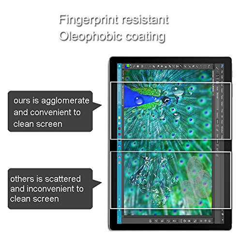 Wrcibo Microsoft Surface Book Schutzfolie, Wrcibo Glas Display Schutz Schutzglas Echte Glas Displayschutzfolie für Microsoft Surface Book (Panzerglas, 0,33mm, Unsichtbar, Kratzfest) - 3