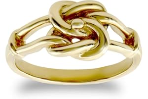 Jewelco London Kids Solid 9ct Yellow Gold Double Knot Baby Ring