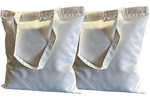 MIMAIN Bolsas de Tela 35x40 cm con Cremallera y Bolsillo, Tote Bag Grande Reutilizable, Asa Larga, Mujer, Trabajo, Universidad, Compras, Pintar, Personalizable