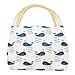 Produktbild weimay Picknick Isolierte Baumwolle Leinen Notebook Tasche Wiederverwendung von Lebensmitteln Tüten Kühler weichen & # xff08; Wal-Muster & # xff09;