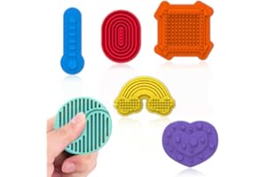CJQRL 6 Stück Handschmeichler, Stressabbau Worry Stone, Autismus Hilfsmittel, Fidget Toys Set, Autismus Hilfsmittel, 6 Farben, für Erwachsene Kinder und Schüler Stressabbau Spielzeug(4)