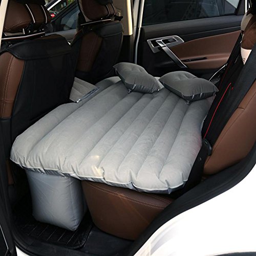 Preisvergleich Produktbild Universelle Aufblasbare Auto-Matratzen-Kampierende Luft-Bett-Ausgedehnte Luftpolster-Reise-Luft-Auflage SUV Aufgeteilte Rücksitz-Luft-Matte Mit Kindern Sicherheits-Schallwand / Luftpumpe Und 2 Luftkissen,Gray