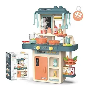 DIKUJI ENTERPRISE Kid Toy Play Set 42 Piece Kitchen Set with Lights & Sound for Girls 42 Kitchen Toy Set for Girls ( Kitchen Playset )