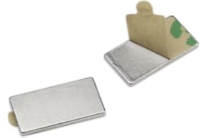 ALIZONES Imanes de Neodimio Autoadhesivos 15x8x1 mm | Paquete de 20 Imanes Fuertes y Duraderos para Pizarras, Manualidades y Organización