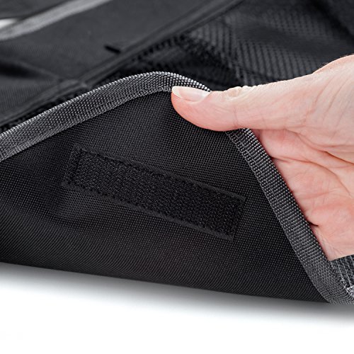 Organiseur de coffre Kewago à scratch | Organiseur de coffre à suspendre avec 4 grandes poches en filet pour organiser et optimiser l'espace du coffre