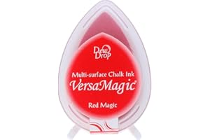Tsukineko VersaMagic Multi Superficie Dew Drop Gesso Inkpad Rosso-Magic, Red, One Size