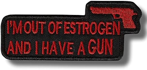 I am out of estrogen - Iron/Sew on patch, 10 X 4 cm