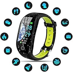 Tipmant Montre Connectée Femmes Homme Enfant IP68 Etanche Bracelet Connecté Écran Coloré Smartwatch avec Cardio Podometre Sommeil Réveil Notifications pour iPhone Huawei Samsung Xiaomi Sony (Vert)