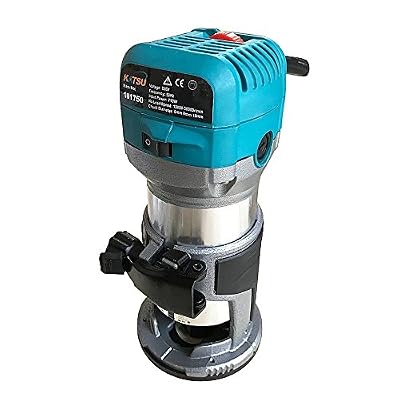 KATSU 101750 Défonceuse électrique à Bois Routeur de lamineur Outil de menuisiers 220V 6mm, 8mm, 10mm