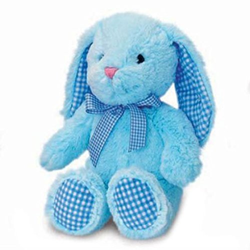 BabyRice New Baby Boy or Girl Soft & Cuddly Floppy Long Eared Rabbit - Choose your colour (BLUE RABBIT / BLUE CONTRAST)