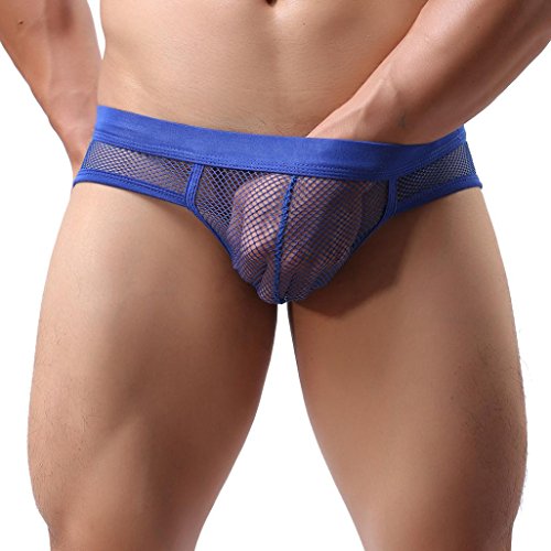 Bóxer Para Hombre,YUYOUG Calzoncillos transparentes para hombre de la bolsa de calzoncillos suaves (M, Dark Blue)