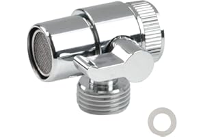 DODUOS Robinet Interrupteur Valve inverseur Valve Laiton Poli Chrome Adaptateur de Douche Valve Robinet pièces de Rechange pour Toilettes, Salle de Bain, Cuisine