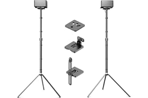 ULTIMEA Soporte para Altavoces de Altura Regulable, de 62 cm a 93 cm para Altavoces Envolventes, con una Capacidad de Carga de hasta 3 kg, Steady 300